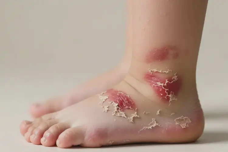 孩子腳上經(jīng)常起濕疹不管它會自己自愈嗎(圖3)