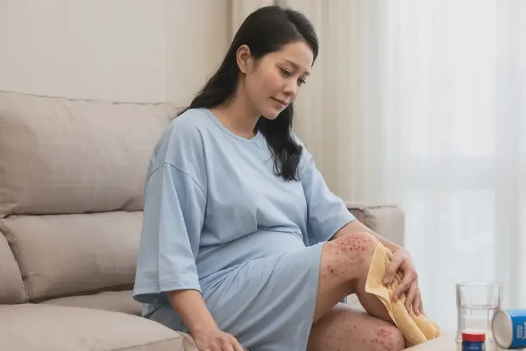 孕婦小腿偶爾起濕疹可不可以徹底自愈(圖1)