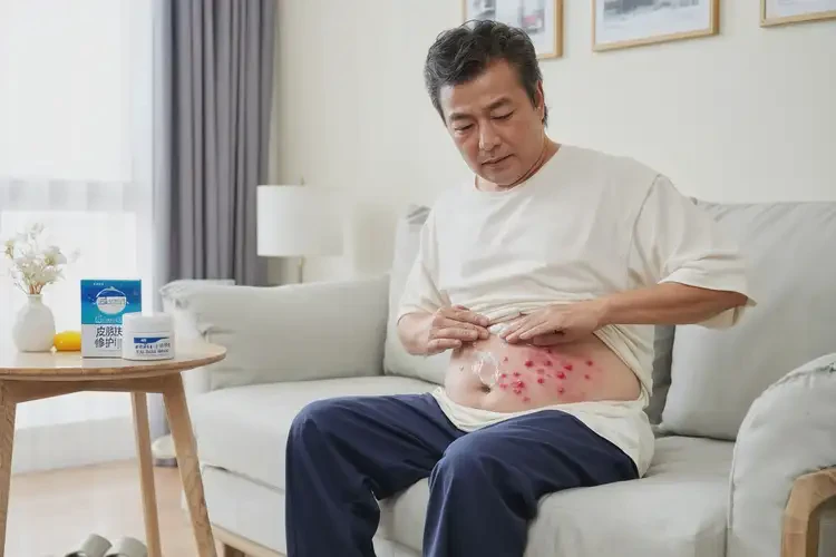 男性肚子偶爾長(zhǎng)濕疹能夠徹底治愈嗎(圖1)