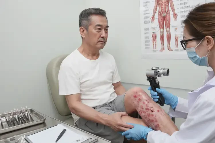 男性小腿容易起濕疹不管它會(huì)自己痊愈嗎(圖2)