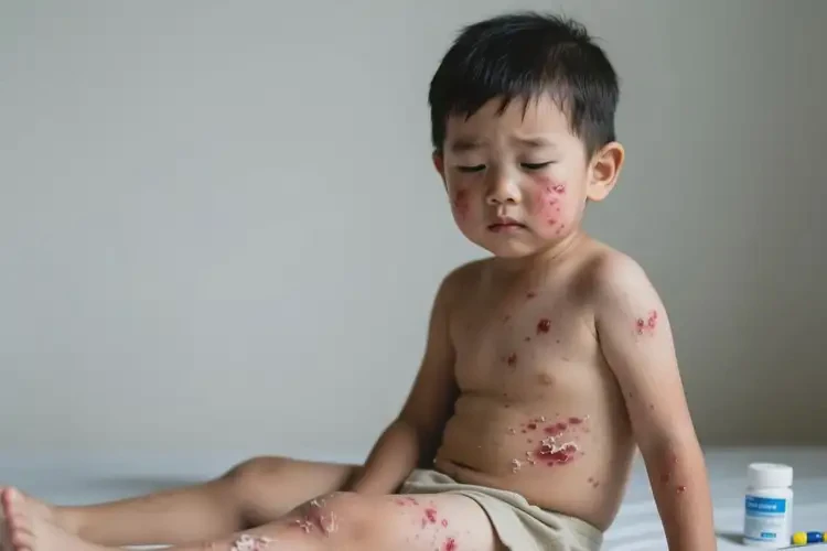 孩子全身出現(xiàn)濕疹不管它會(huì)自己好嗎(圖2)