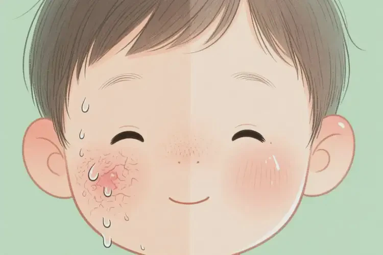 少兒面部起濕疹不管它會自己自愈嗎(圖2)