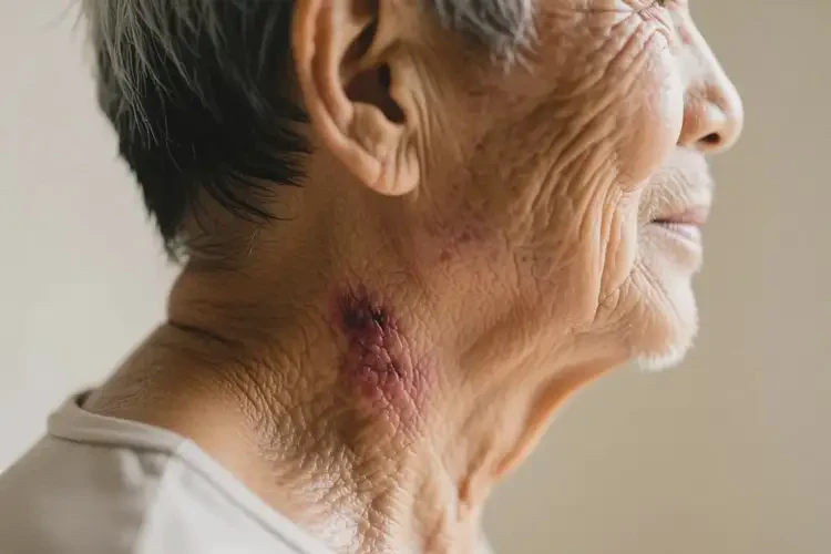 老年人脖子上偶爾長濕疹可以徹底自愈嗎(圖2)