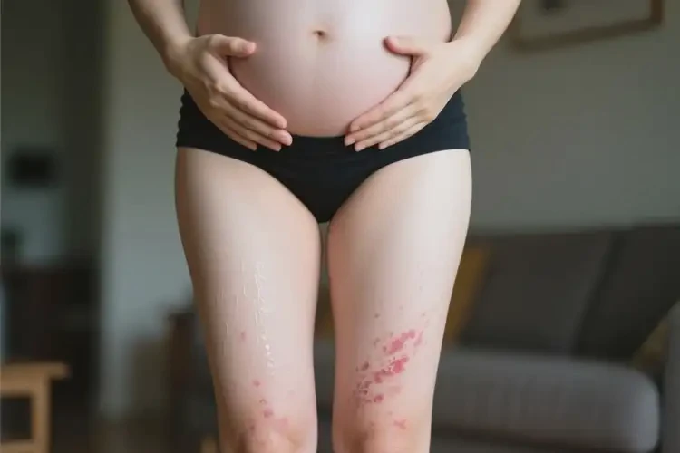 孕妇大腿经常起湿疹不管它会自己好吗(图1)