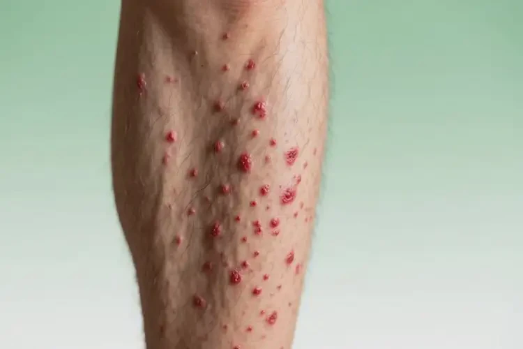 男生小腿起濕疹能靠自己自愈嗎(圖1)