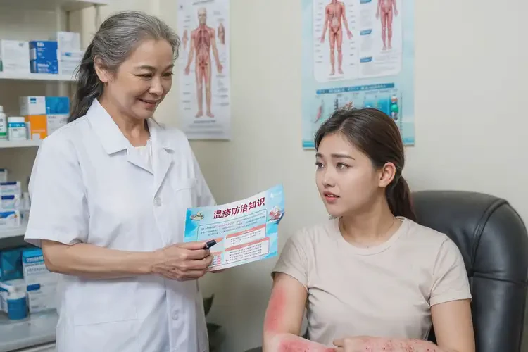 女性手臂上偶爾長(zhǎng)濕疹可以徹底自愈嗎(圖1)