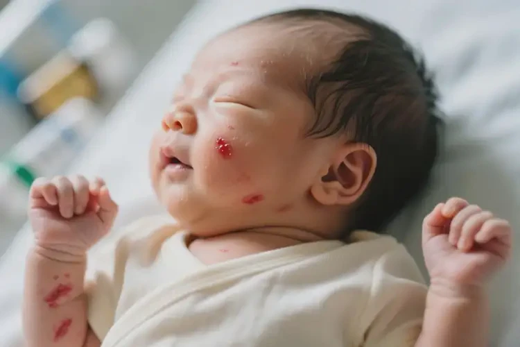 新生兒全身經(jīng)常長濕疹不管它會自己好嗎(圖3)