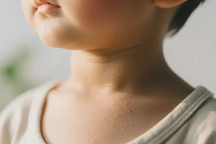 孩子脖子上偶爾起濕疹不管它會(huì)自己痊愈嗎(圖1)