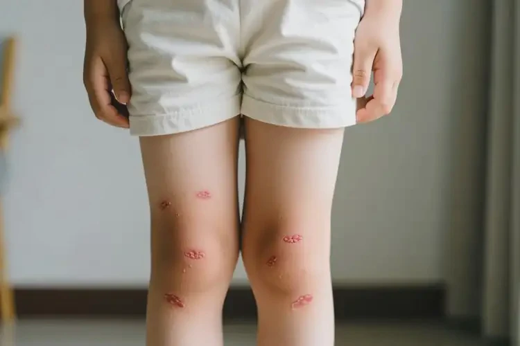 少兒大腿上偶爾起濕疹不管它會自己好嗎(圖4)