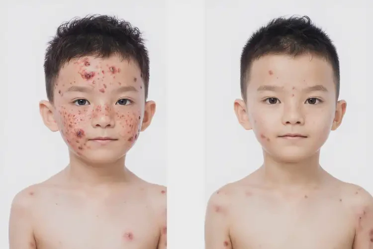 少兒面部偶爾起濕疹能靠自己自愈嗎(圖1)