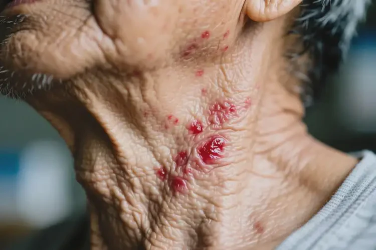 老人脖子上經(jīng)常起濕疹不管它會自己好嗎(圖2)