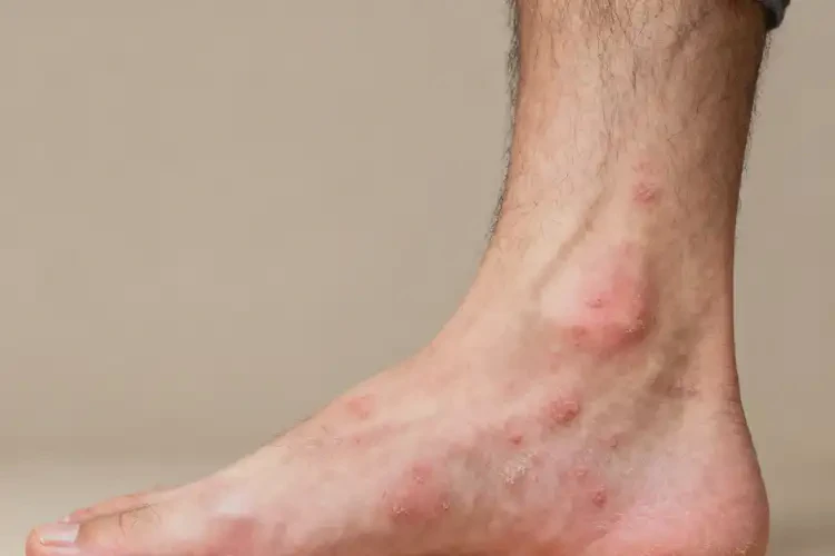 男生脚上出湿疹不管它会自己好吗(图3)