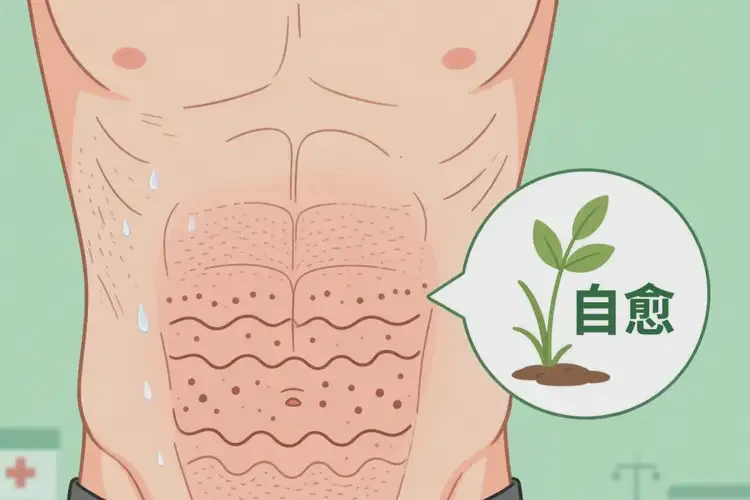 男生肚子容易長濕疹不管它會自己自愈嗎(圖2)
