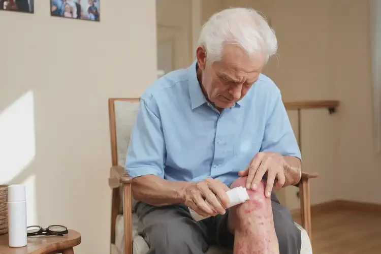 老人小腿長濕疹不管它會自己好嗎(圖2)