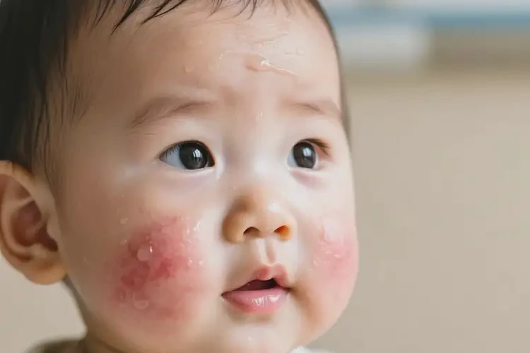 寶寶臉上長濕疹不管它會自己自愈嗎(圖1)
