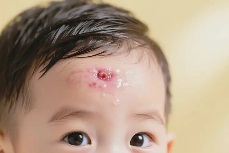 孩子臉上出濕疹可以徹底自愈嗎(圖1)