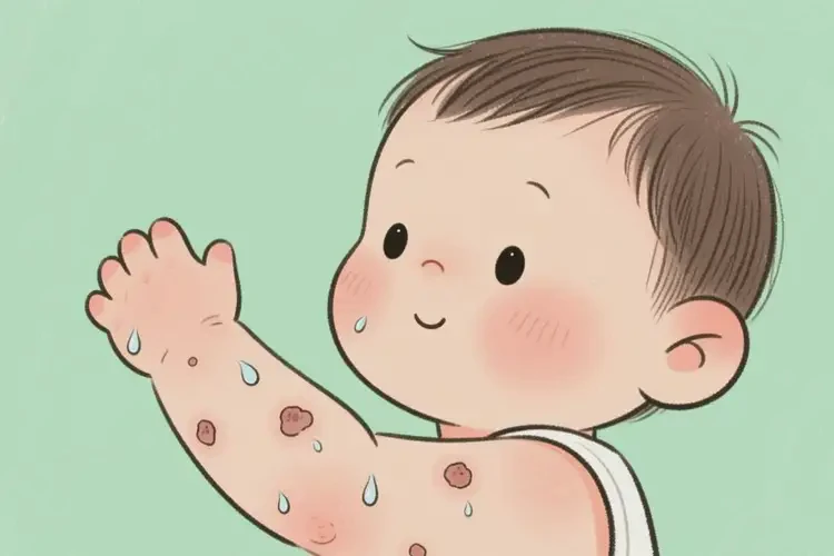 幼兒手臂上偶爾長濕疹不管它會自己痊愈嗎(圖1)