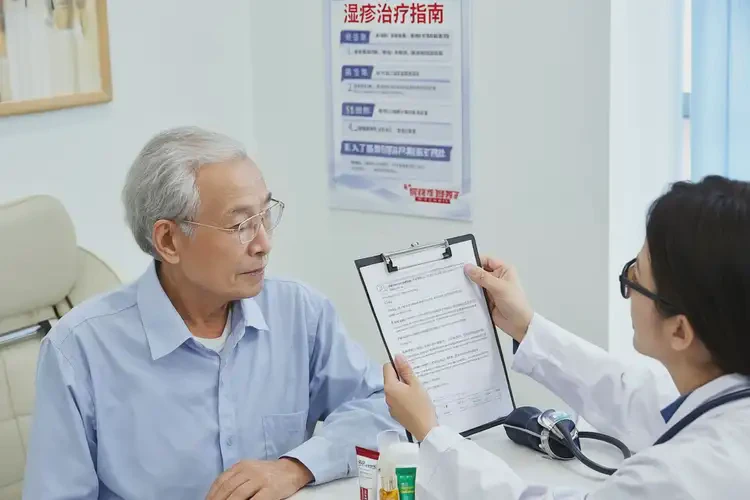 老年人肚子上長(zhǎng)濕疹可以徹底自愈嗎(圖1)