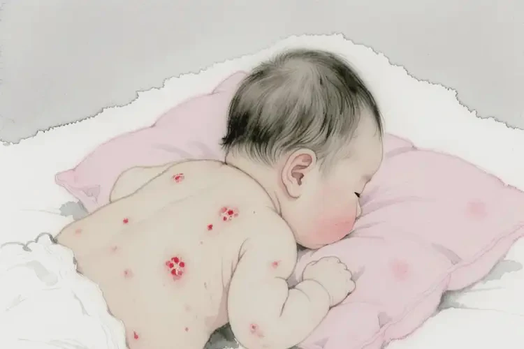 寶寶身上容易起濕疹不管它會(huì)自己好嗎(圖1)