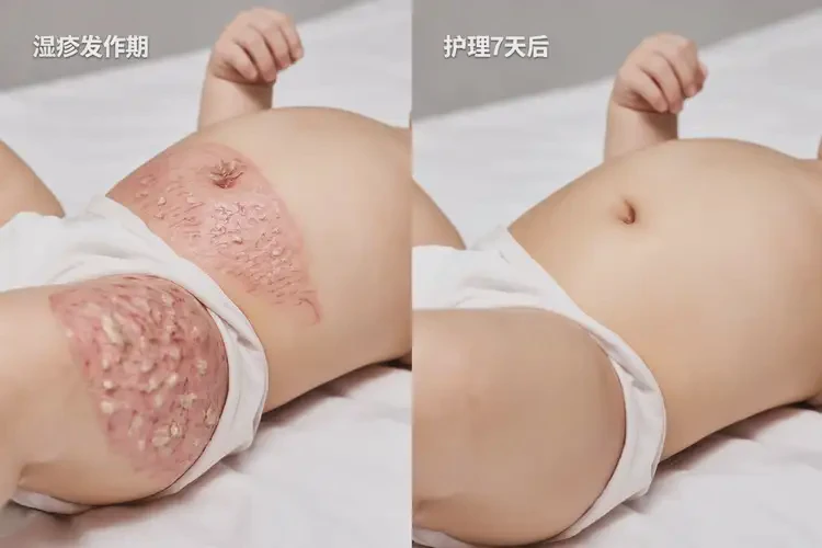 新生兒肚子上有濕疹能靠自己自愈嗎(圖2)