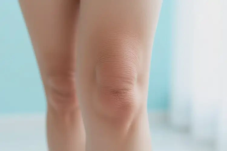 女性大腿上偶爾長濕疹不管它會自己自愈嗎(圖1)