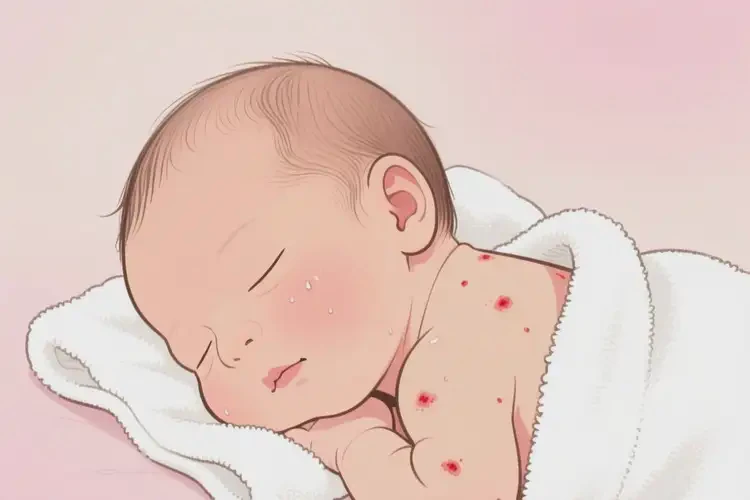新生兒脖子上經(jīng)常長濕疹不管它會自己好嗎(圖4)