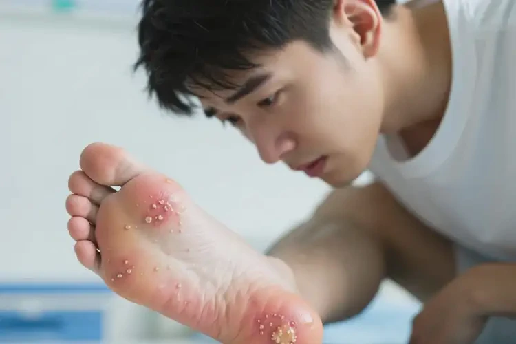 男人腳上出現(xiàn)濕疹不管它會自己自愈嗎(圖4)