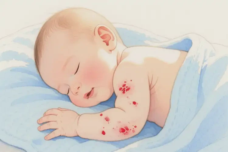 寶寶身上容易起濕疹不管它會(huì)自己好嗎(圖4)