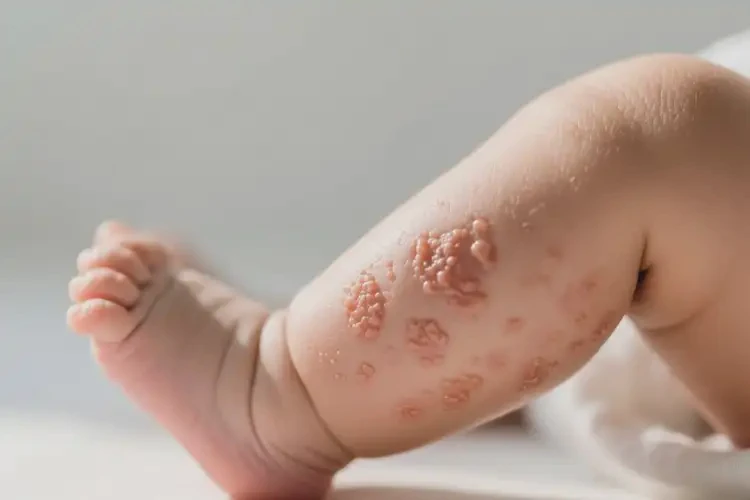 宝宝小腿偶尔起湿疹不管它会自己自愈吗(图4)