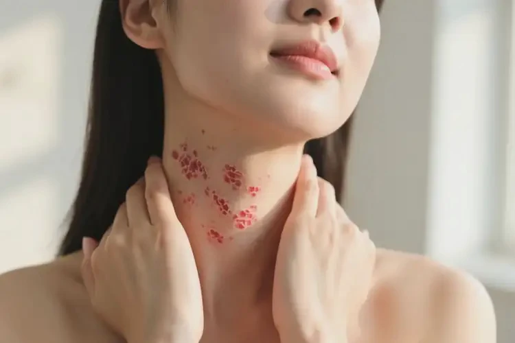 女人脖子上出現(xiàn)濕疹可不可以徹底自愈(圖3)