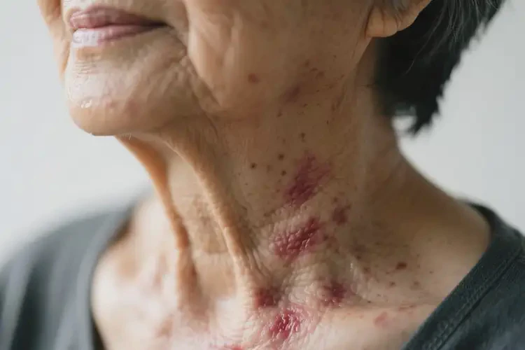 老人脖子上經(jīng)常起濕疹不管它會自己好嗎(圖3)