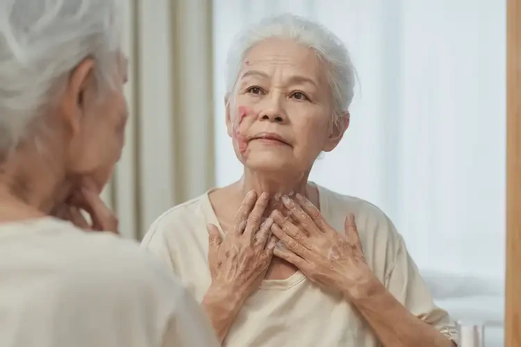 高齡老人脖子上出濕疹不管它會(huì)自己痊愈嗎(圖3)