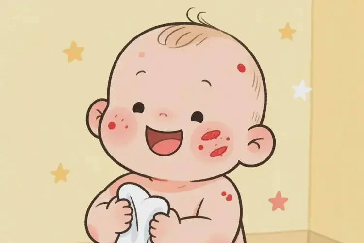 寶寶身上容易起濕疹不管它會(huì)自己好嗎(圖3)