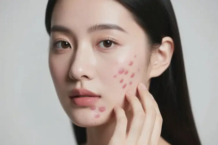 女性臉上出現(xiàn)濕疹不管它會自己痊愈嗎(圖2)