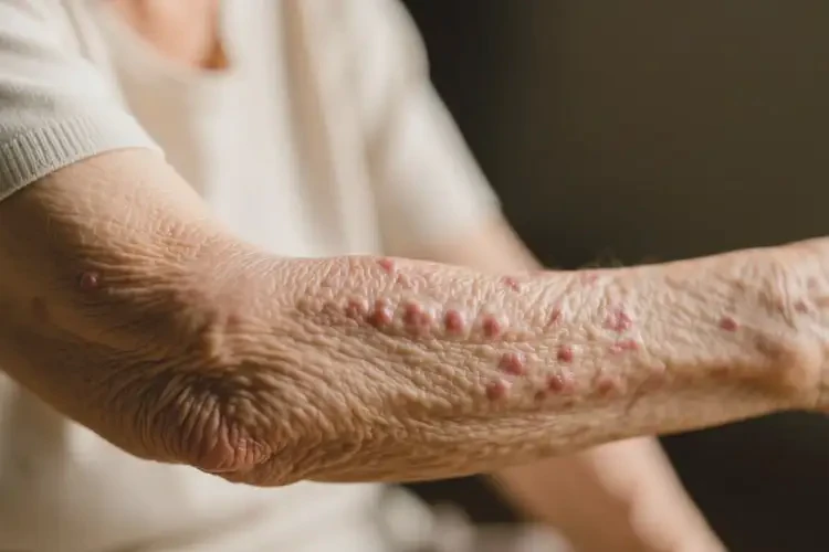 老年人手臂上容易起濕疹能不能徹底自愈(圖1)