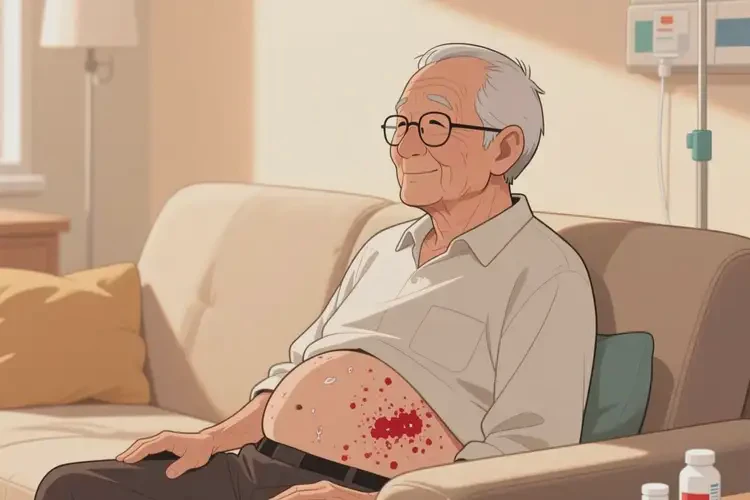 老人肚子上容易长湿疹不管它会自己自愈吗(图2)