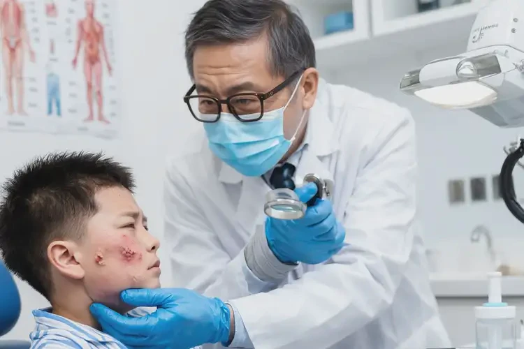 兒童面部起濕疹不管它會(huì)自己好嗎(圖2)