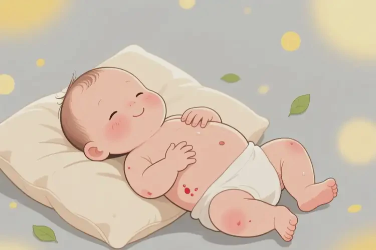 嬰兒肚子上偶爾起濕疹不管它會自己痊愈嗎(圖3)