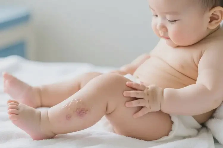 寶寶大腿上出現(xiàn)濕疹能夠徹底治愈嗎(圖2)