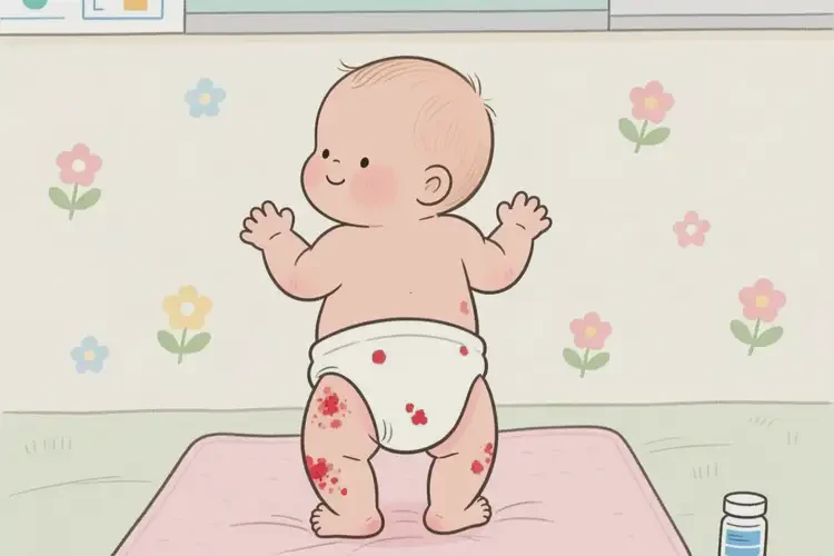 新生兒屁股上有濕疹能靠自己自愈嗎(圖1)