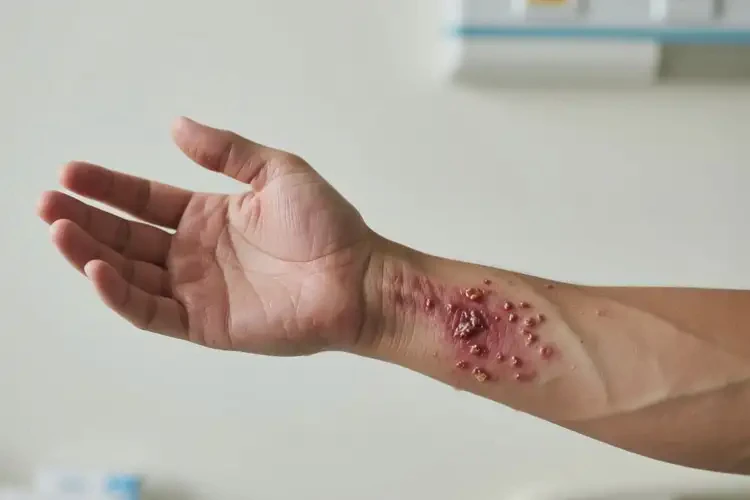 男人手臂上起濕疹不管它會自己好嗎(圖3)