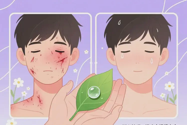 青年人面部起濕疹不管它會自己痊愈嗎(圖1)