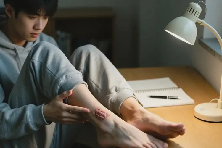 大学生小腿经常起湿疹可不可以彻底自愈(图1)