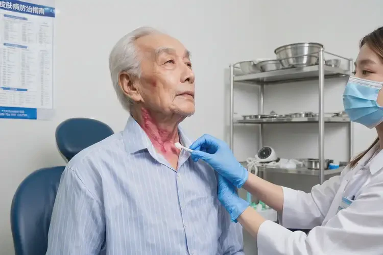 老人脖子上出濕疹不管它會自己好嗎(圖3)