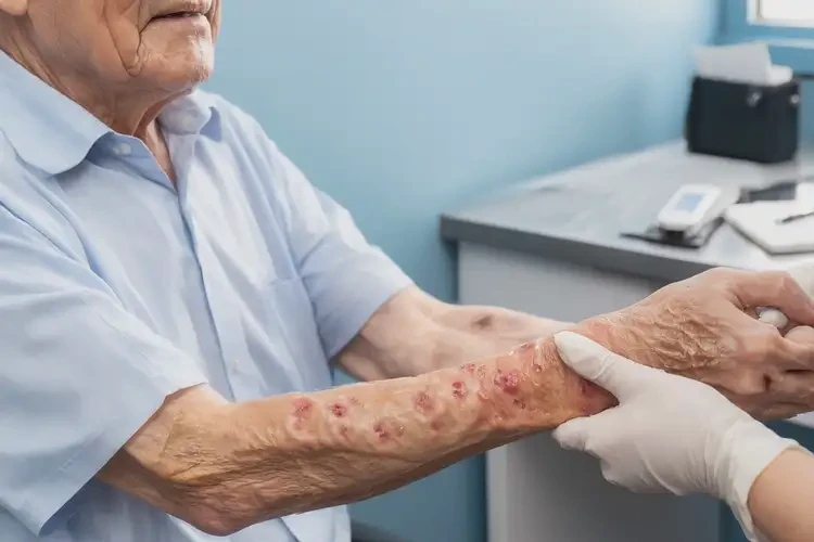 老人手臂長濕疹能靠自己自愈嗎(圖3)