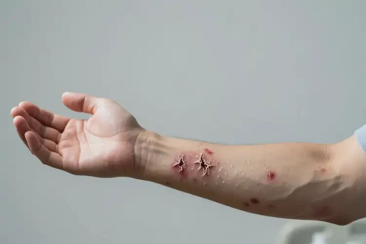 男人手臂容易长湿疹能够彻底治愈吗(图2)