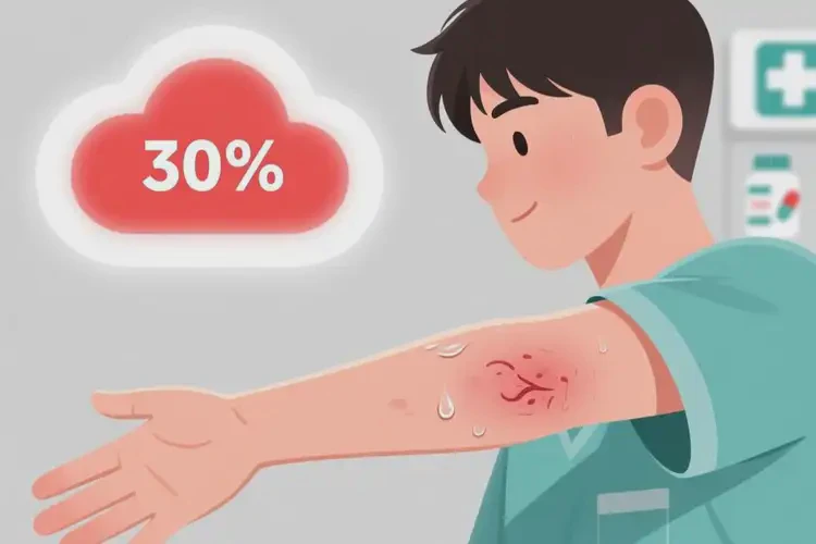 青年人手臂上起濕疹不管它會自己自愈嗎(圖1)