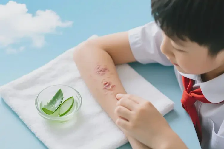 中學(xué)生手臂出濕疹可以徹底自愈嗎(圖1)