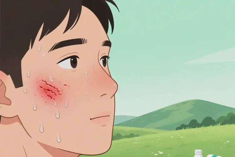 青年人臉上起濕疹不管它會(huì)自己痊愈嗎(圖1)