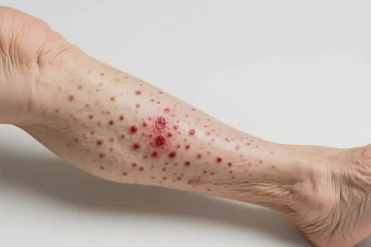 老人大腿長濕疹不管它會自己自愈嗎(圖2)